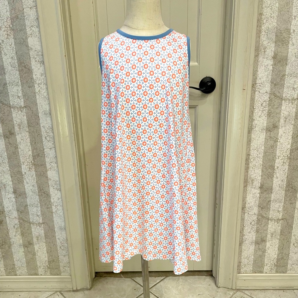 Serendipity by Shrimp & Grits Kids Blue and Coral Dress